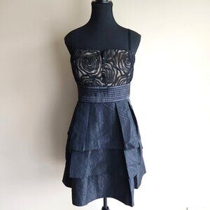 SL Fashions Black Cocktail Mini Dress Size 16